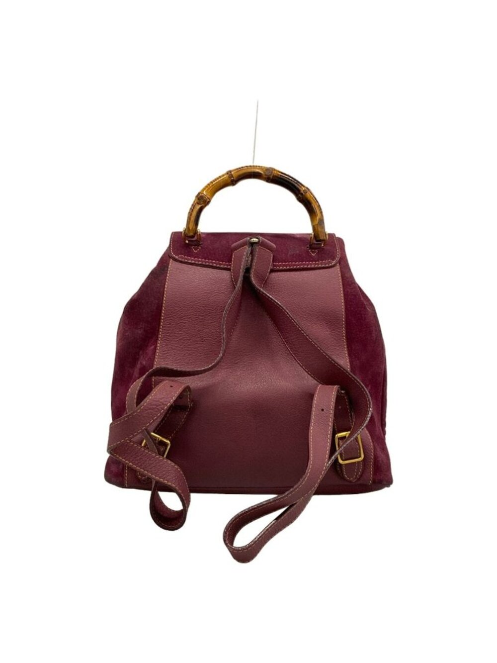 Gucci Backpack Bamboo Purple Leather - Picture 3 of 14